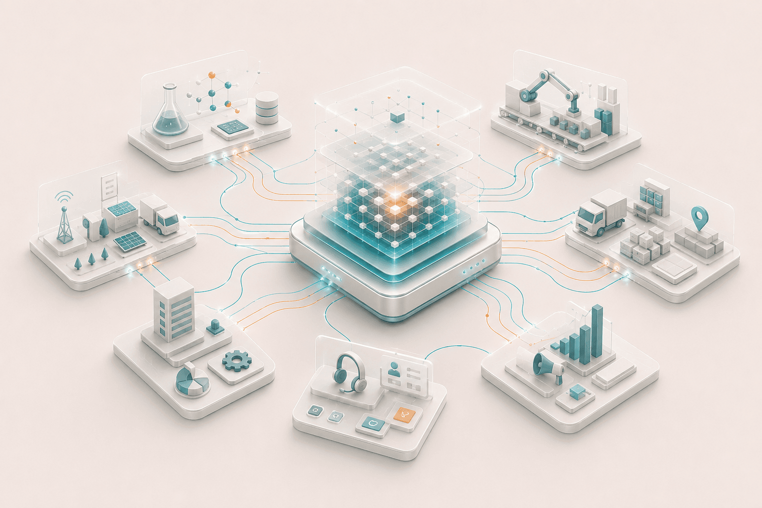 Solutions hero visual across the enterprise value chain.